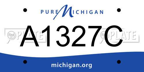 A1327C Michigan License Plate