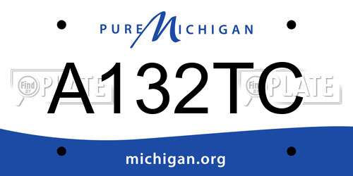 A132TC Michigan License Plate