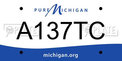 A137TC Michigan License Plate