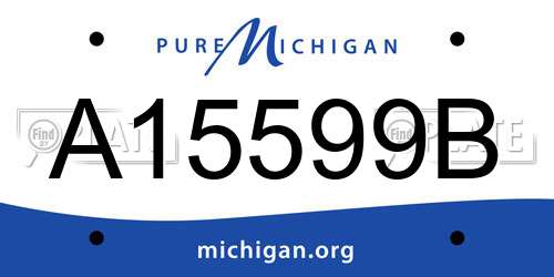 A15599B Michigan License Plate