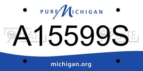 A15599S Michigan License Plate