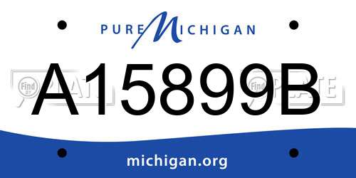 A15899B Michigan License Plate