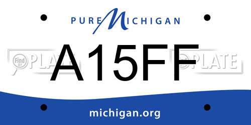 A15FF Michigan License Plate