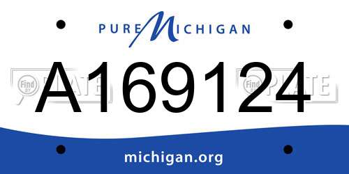 A169124 Michigan License Plate