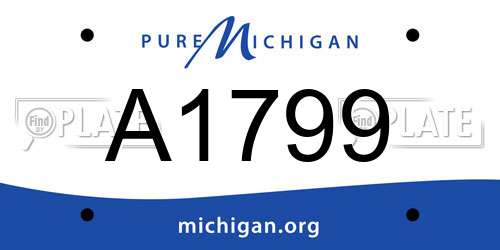 A1799 Michigan License Plate