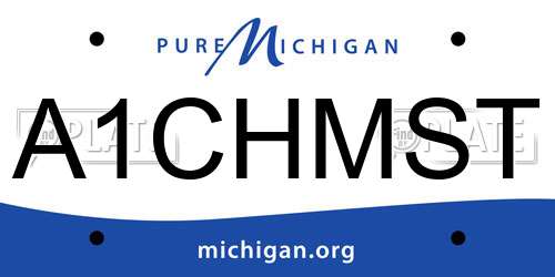 A1CHMST Michigan License Plate