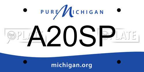A20SP Michigan License Plate