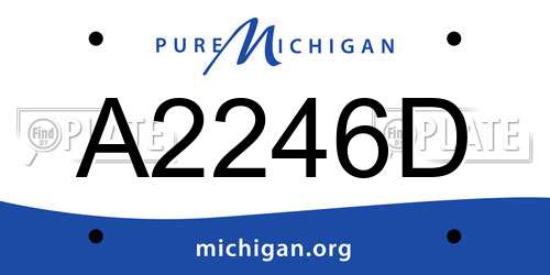 A2246D Michigan License Plate