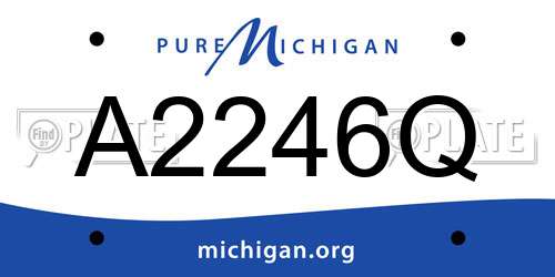 A2246Q Michigan License Plate