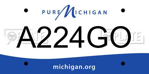 A224GO Michigan License Plate