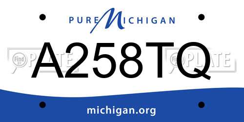 A258TQ Michigan License Plate