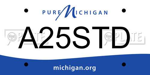 A25STD Michigan License Plate