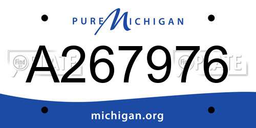 A267976 Michigan License Plate
