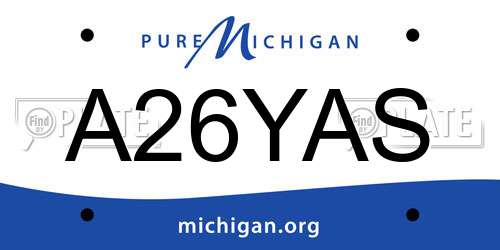 A26YAS Michigan License Plate