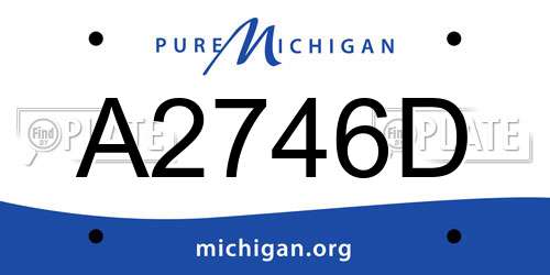 A2746D Michigan License Plate