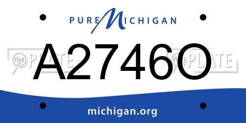 A2746O Michigan License Plate