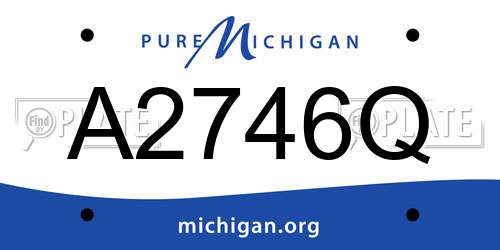 A2746Q Michigan License Plate