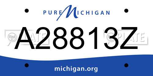 A28813Z Michigan License Plate