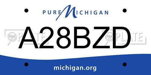 A28BZD Michigan License Plate