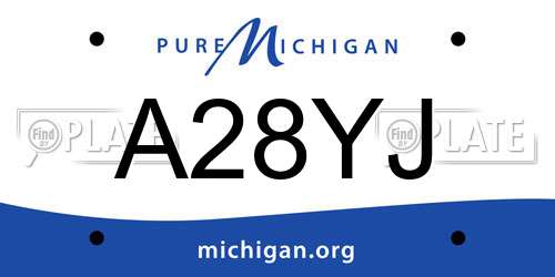 A28YJ Michigan License Plate