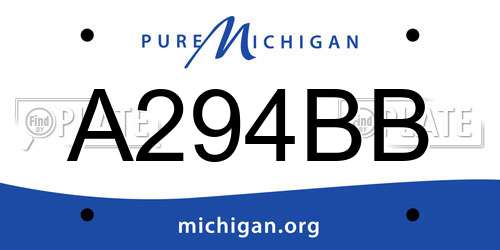 A294BB Michigan License Plate