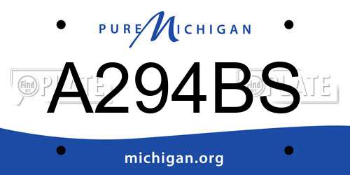 A294BS Michigan License Plate