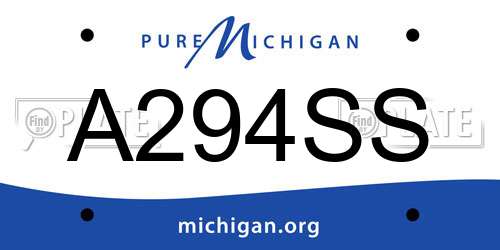A294SS Michigan License Plate
