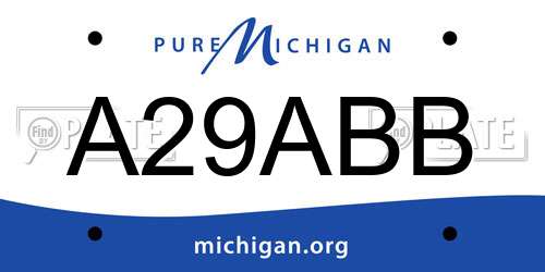 A29ABB Michigan License Plate