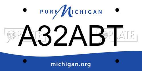 A32ABT Michigan License Plate