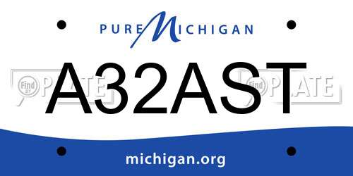 A32AST Michigan License Plate