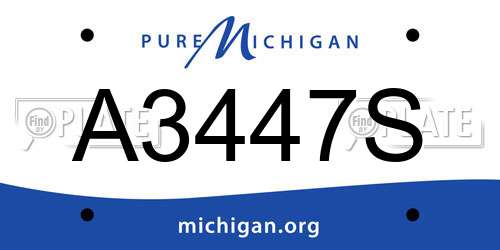 A3447S Michigan License Plate