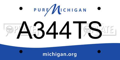 A344TS Michigan License Plate