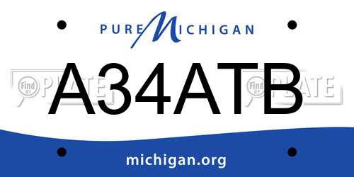 A34ATB Michigan License Plate