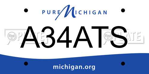 A34ATS Michigan License Plate