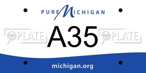 A35 Michigan License Plate