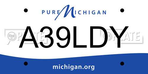 A39LDY Michigan License Plate
