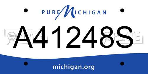 A41248S Michigan License Plate