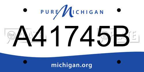 A41745B Michigan License Plate