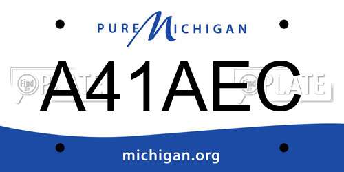 A41AEC Michigan License Plate
