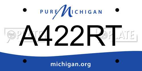 A422RT Michigan License Plate