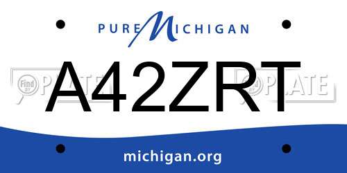 A42ZRT Michigan License Plate