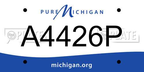 A4426P Michigan License Plate