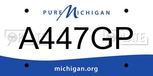 A447GP Michigan License Plate