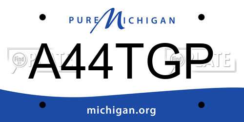A44TGP Michigan License Plate