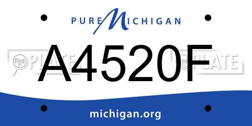A4520F Michigan License Plate