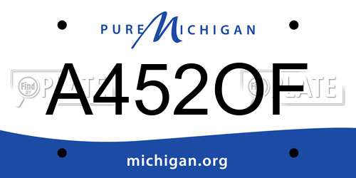 A452OF Michigan License Plate
