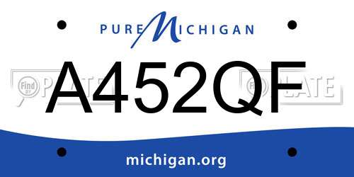 A452QF Michigan License Plate