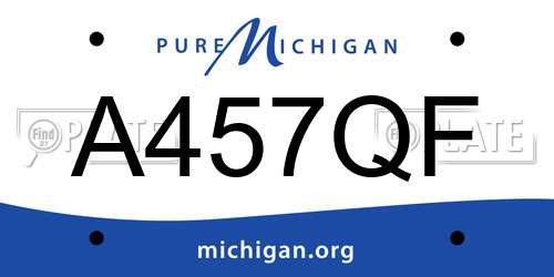 A457QF Michigan License Plate