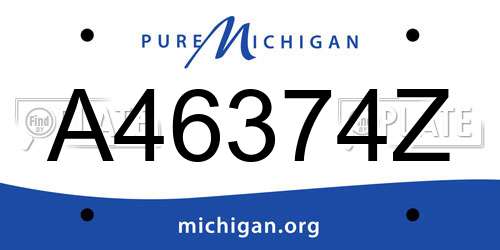 A46374Z Michigan License Plate