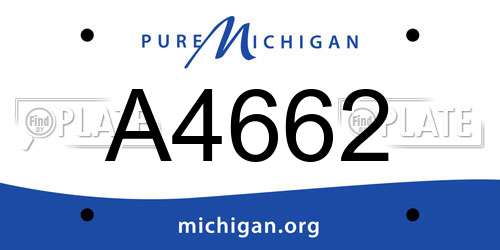 A4662 Michigan License Plate